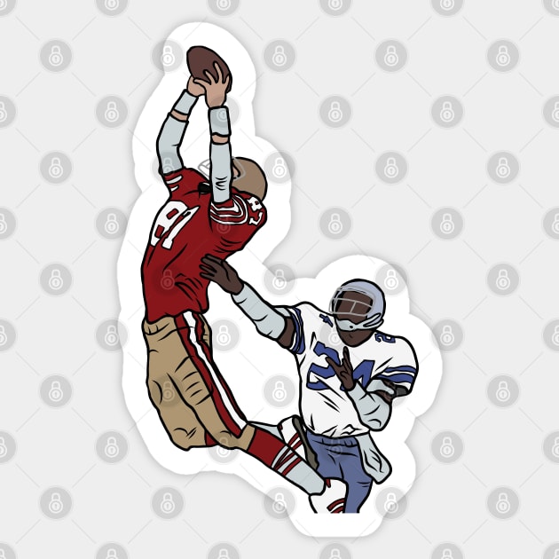 Dwight Clark "The Catch" Sticker by rattraptees